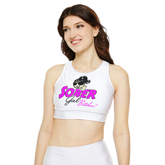 Fully Lined, Padded Sports Bra (AOP)