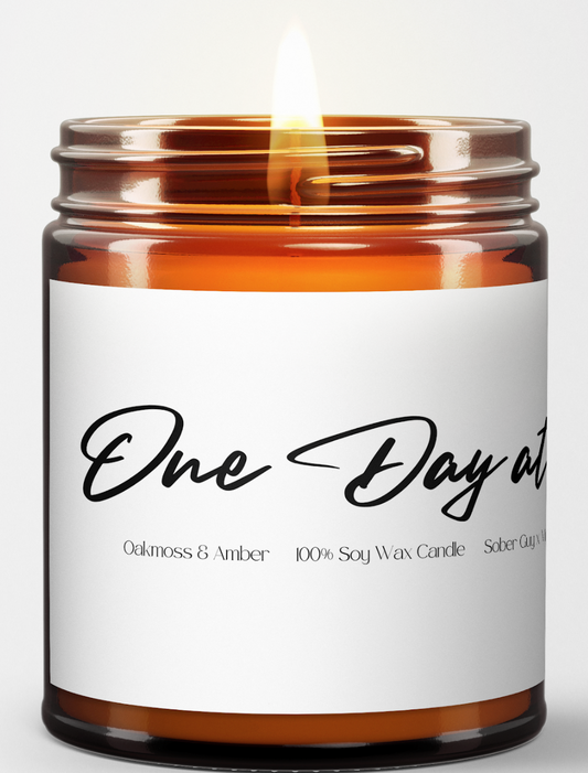 Virgins On Fire Sober Guy-One Day at a Time Candle